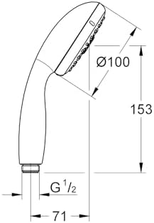 GROHE Vitalio Start 100 3-Function Shower Head 1