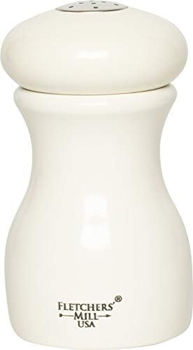 Fletchers Mill Marsala Pepper Salt Shaker Set White 4 Inch