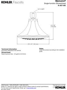 Kohler K-457-AK-BN Spray Shower Trim