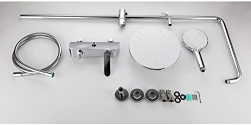 uhyOHF Round Shower Head 3-Mode Handheld System