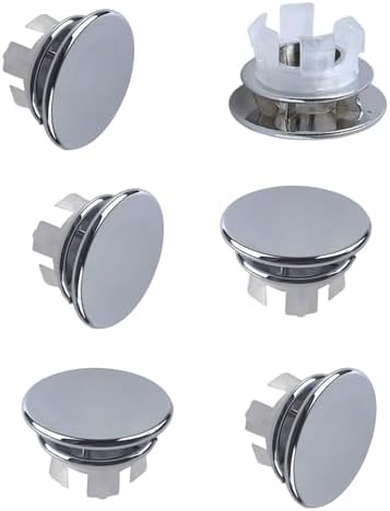 PCTC 6 Pack Bathroom Sink Overflow Trim Cover Insert