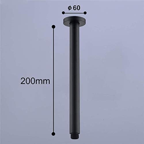 Brass Black Ceiling Mounted Diverter Shower Set with Rainfall and Handheld Shower