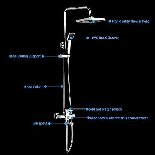 TECKI Rainfall Shower Faucet Trim System