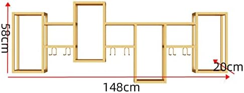 Elegant Gold Floating Wall Wine Rack