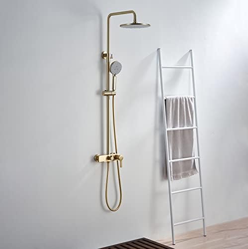 uhyOHF Rain Shower System Set with Handheld and 9 Head