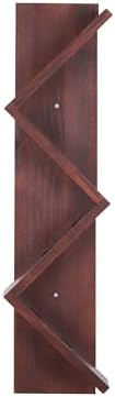 Vertical Wall-Mounted Wood Wine Rack for 8 Bottles