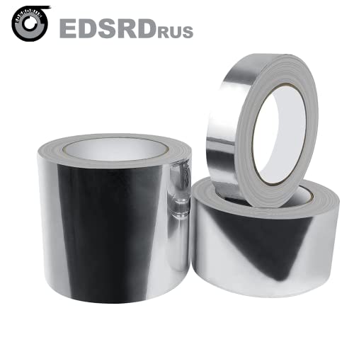 EDSRDRUS Aluminum Duct Tape 12in x 98ft 1in x 98ft Heavy Duty Reflective