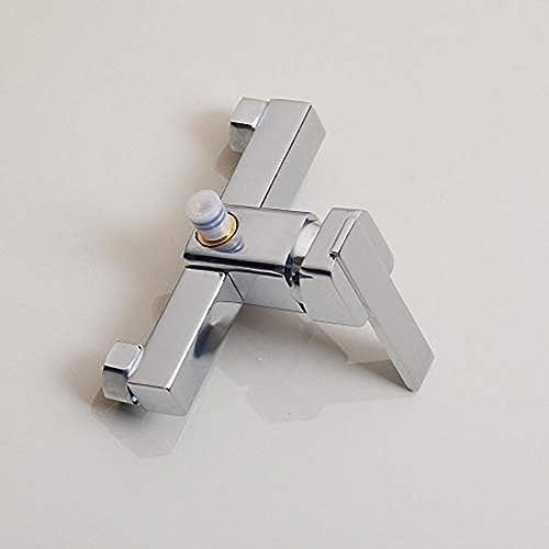 Chrome Finish Wall Mount 8 Inch Rain Shower Set with Adjustable Handheld