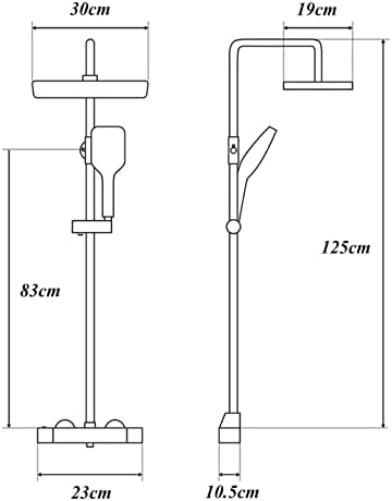 XHALERY Handheld Shower Head Combo with 5 Settings
