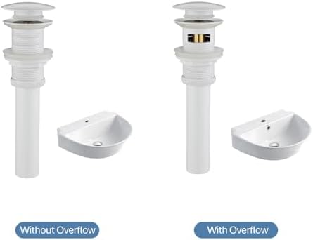 YZZY Vessel Basin Pop-up Drain with Overflow and Hair Catcher