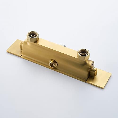 Brushed Gold Shower System Set with Adjustable Height and 3-Setting Handheld Shower