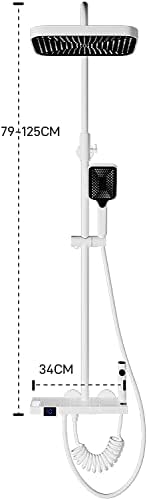 Thermostatic Shower Faucet Set with Temperature Display