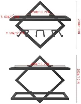 Wall-Mounted Wine Rack with 3D Design and 3 Layers