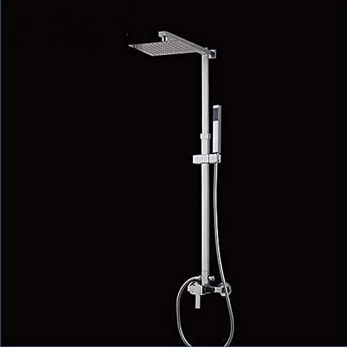 Chrome Finish Wall Mount 8 Inch Rain Shower Set with Adjustable Handheld