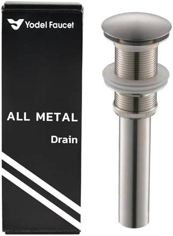 Yodel Vessel Sink Drain Without Overflow - Brushed Nickel
