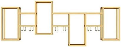 Elegant Gold Floating Wall Wine Rack