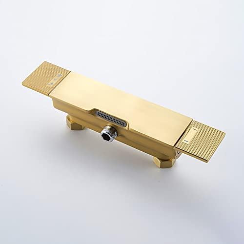 Brushed Gold Shower System Set with Adjustable Height and 3-Setting Handheld Shower