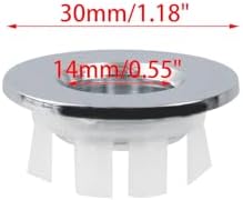 Wealrit 6 Pcs Chrome Sink Overflow Covers with Brass Inserts