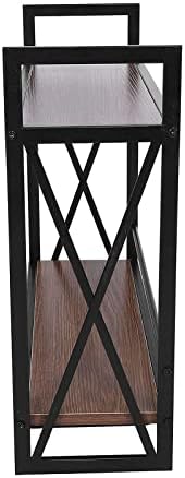 OBong 2-Tier Wall-Mounted Wine Rack with Guardrail and Floating Shelves