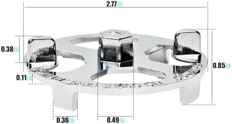 Delixike 42239 Shower Drain Wrench Strainer Stainless Steel