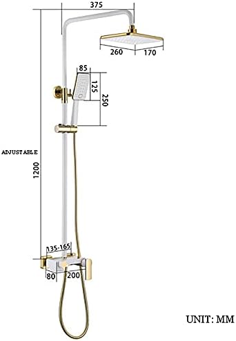Waterfall Shower System with Handheld Combo