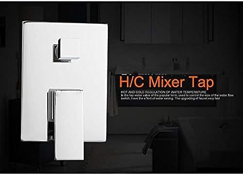 TECKI 12 Inch Square Rainfall Shower Mixer Tap Set