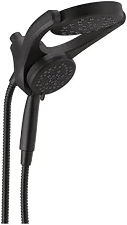Delta HydroRain Two-in-One Shower Heads with MagnaTite and Matte Black Finish