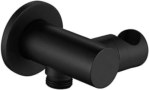 TECKI Matte Black Three Function Round Shower with Faucet Set 1