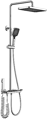 Hidden Waterfall Bathtub Faucet with 3 Modes Shower Set