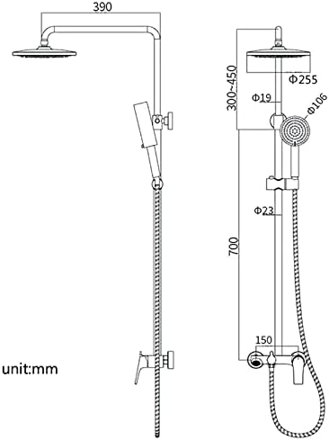 10 Inch Black Gold Shower System with 2 Mode Handheld 1