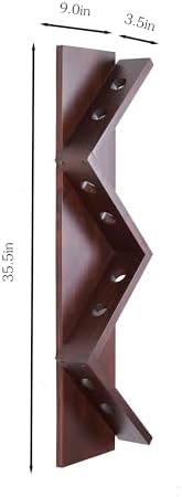 Vertical Wall-Mounted Wood Wine Rack for 8 Bottles