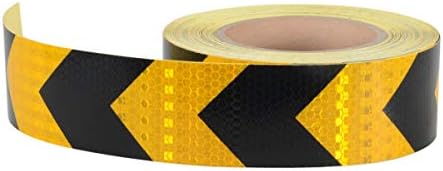AISEY 2 X 30ft Reflective Safety Tape Yellow Black