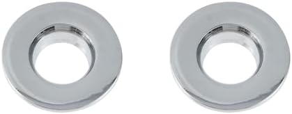 Wealrit 6 Pcs Chrome Sink Overflow Covers with Brass Inserts