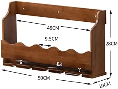 Wooden Wall-Mounted Wine Rack Display Stand with Bamboo Design