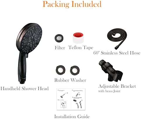 BOWGER High Pressure Handheld Shower Head Set
