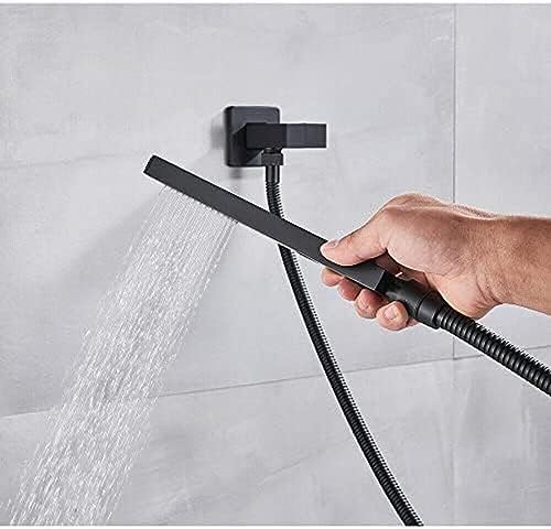 TECKI Thermostatic Shower Faucet System with LED Rainfall and Handheld Massage