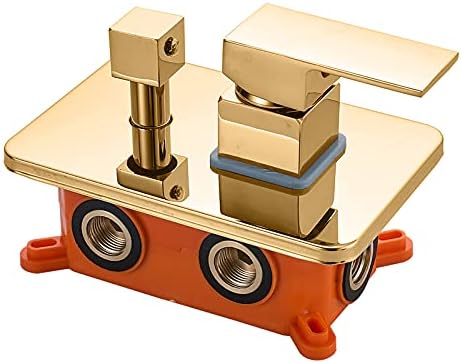 Gold Shower Faucet Set with 6 Body Spray Jets