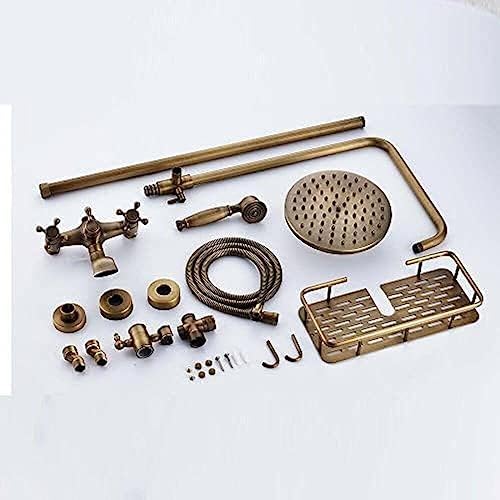 TECKI Rainfall Shower Faucet Set with 8 Inch Handheld Head