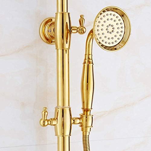 LASEVE UpScale 7 Way Crystal Ball Copper Shower Faucet Set