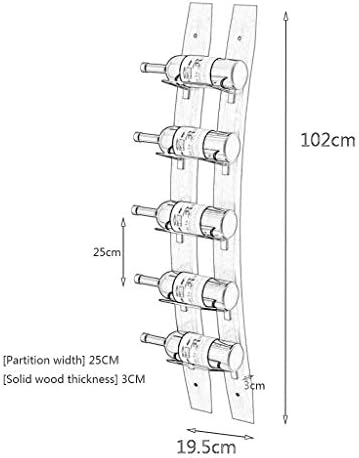 5-15 Bottle Wall-Mounted Wine Rack with Iron Frame