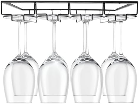 Maypes 4-Rack Wine Glass Holder Under Cabinet