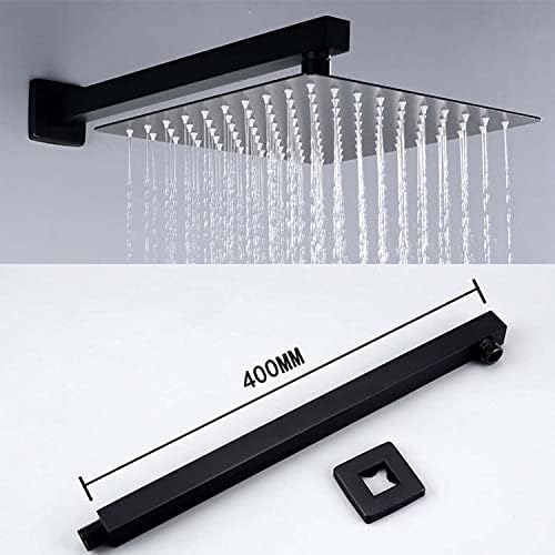 Black Rainfall Shower System with Handheld and Rain Head