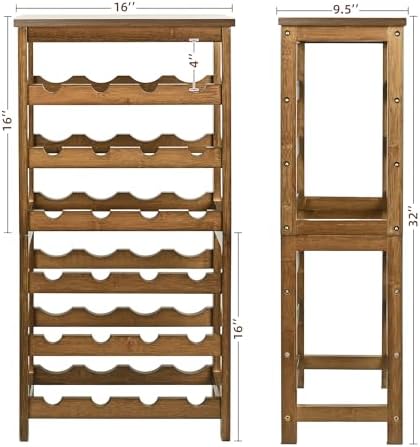 VASMIA 6-Tier Freestanding Bamboo Wine Rack 1