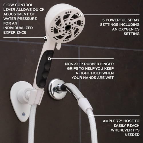 Oxygenics Fury RV Handheld Shower Head Kit White