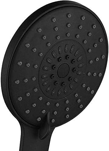 TECKI Matte Black Three Function Round Shower with Faucet Set 1