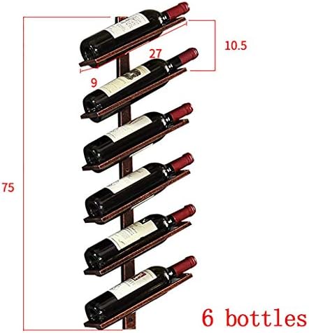 LASEVE Wall Mounted Wine Rack for 4 Bottles
