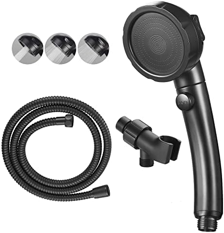 KAIYING Handheld Shower Head with 3 Spray Modes and ONOFF Switch Black