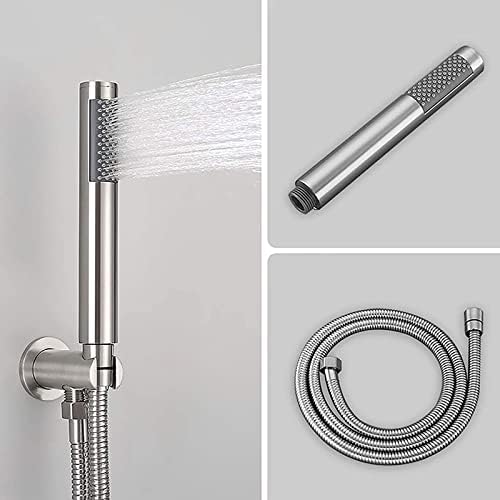 Chrome Shower Fixtures System with Rain and Handheld Shower