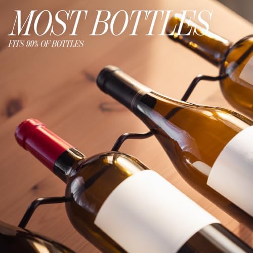 1-Tier Metal Wine Rack for Countertop - 4 Bottles Storage