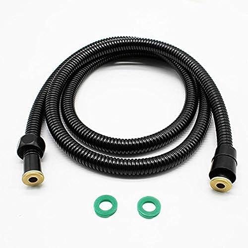 TECKI Matte Black Three Function Round Shower with Faucet Set 1